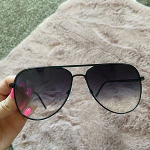 Black aviator sunglasses